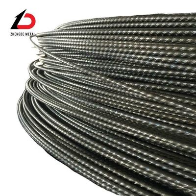 鋼鉄ワイヤロープ 価格 ASTM A421 3.8mm 4mm 5mm 6mm 1670MPa 1770MPa インデントされたPCワイヤ 低リラクゼーション プレストレスのコンクリート鋼鉄ワイヤ 安い価格